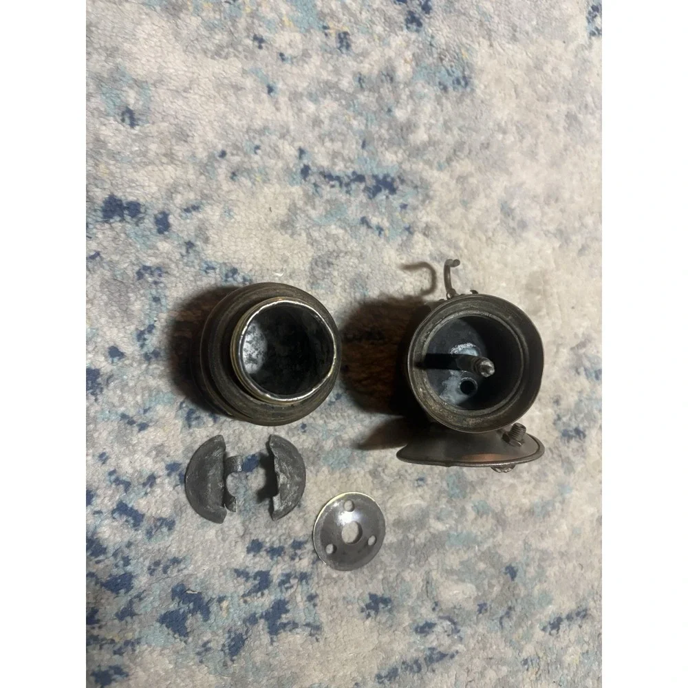 Vintage Justrite Brass Auto-Lite Carbide Coal Miner's Head Lamp Collectable